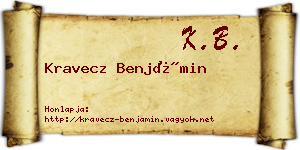 Kravecz Benjámin névjegykártya